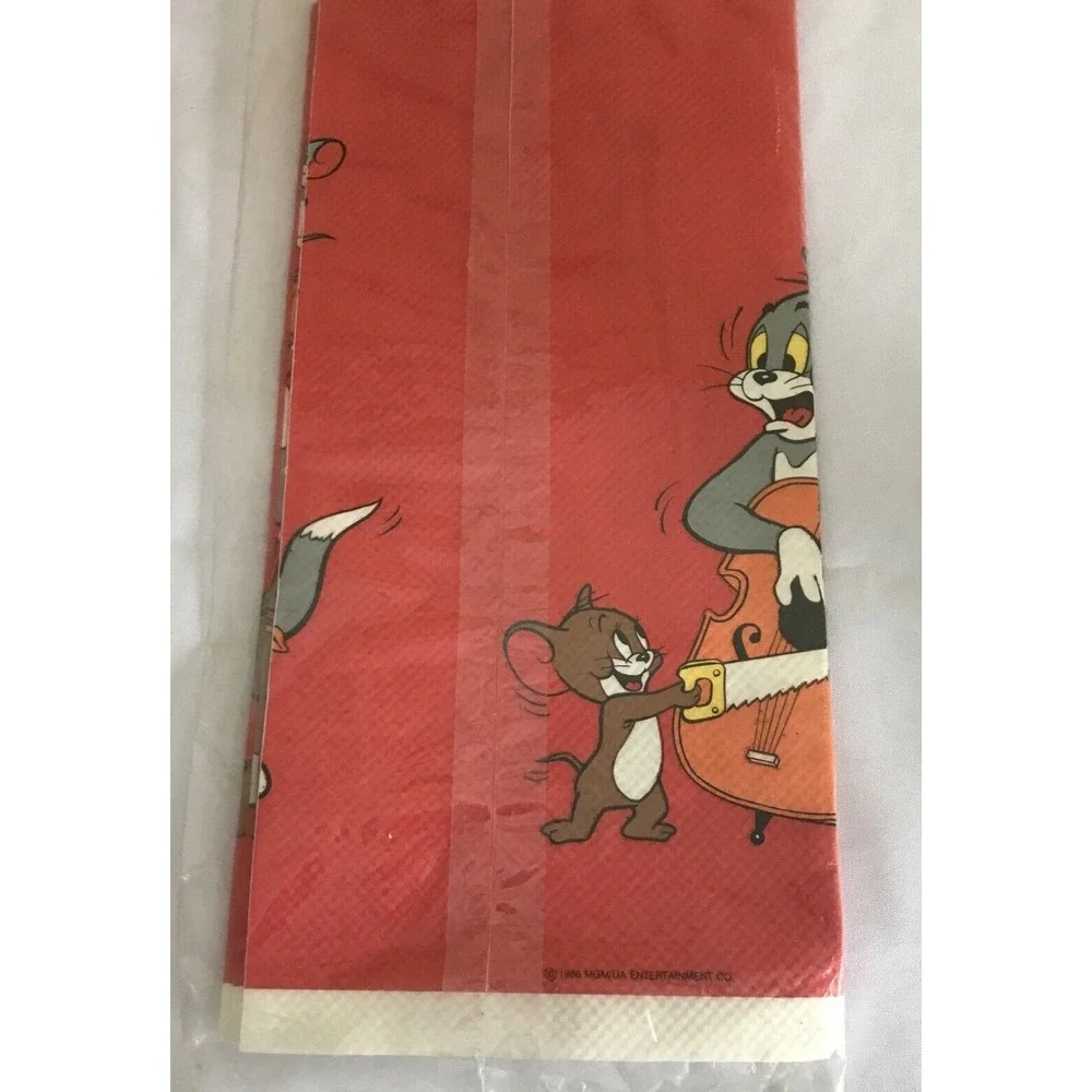Vintage 1986 Tom & Jerry‎ Overall Design Table Cover American Greetings 54x96